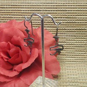 925 Sterling Silver Eye Of Ra Earrings